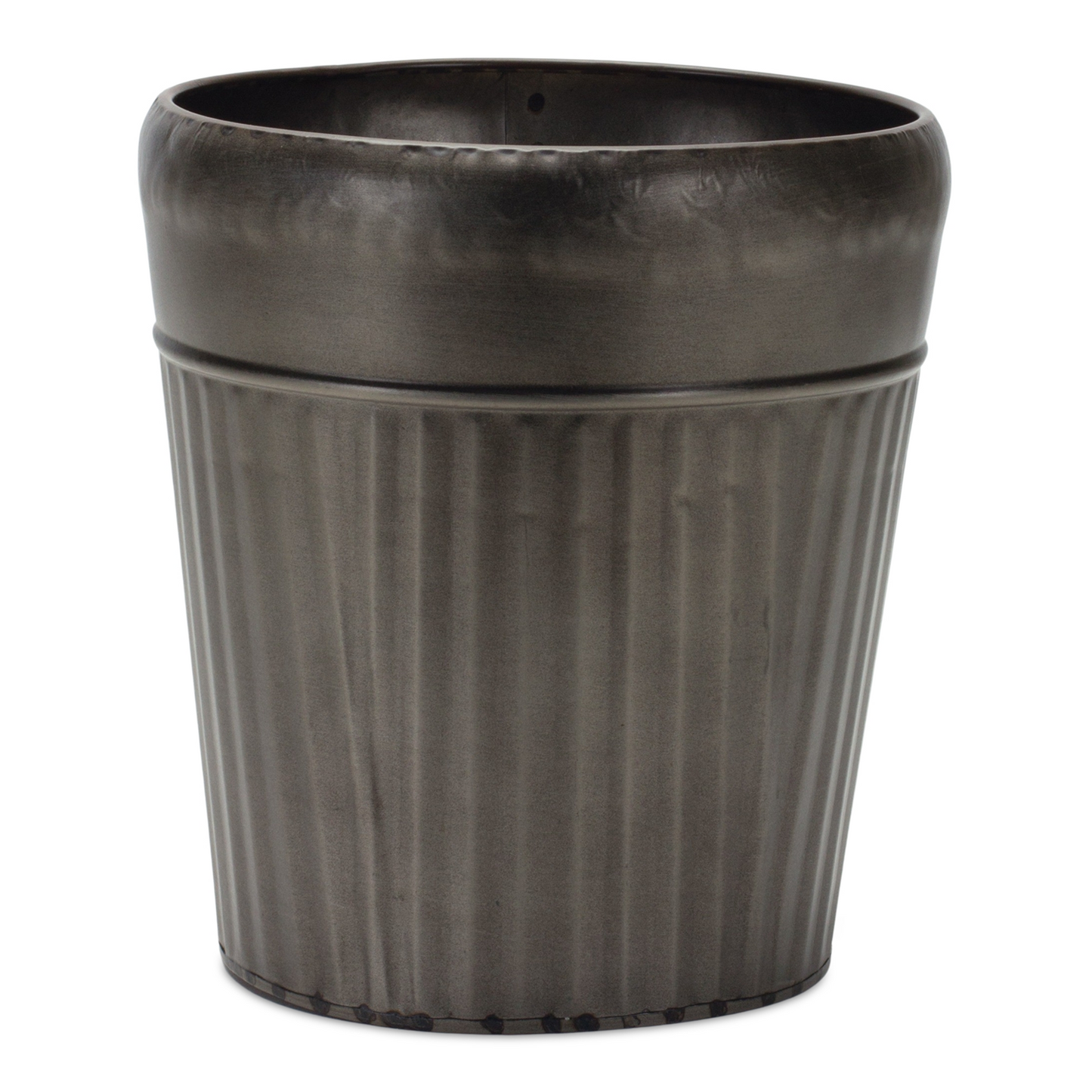 Pewter Metal Planter with Tapered Design (Set of 3) -Ship Only