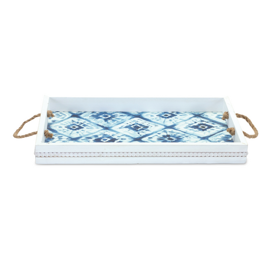 Tray (Set of 2) 20"L x 12"W x 2"H Wood -Ship Only