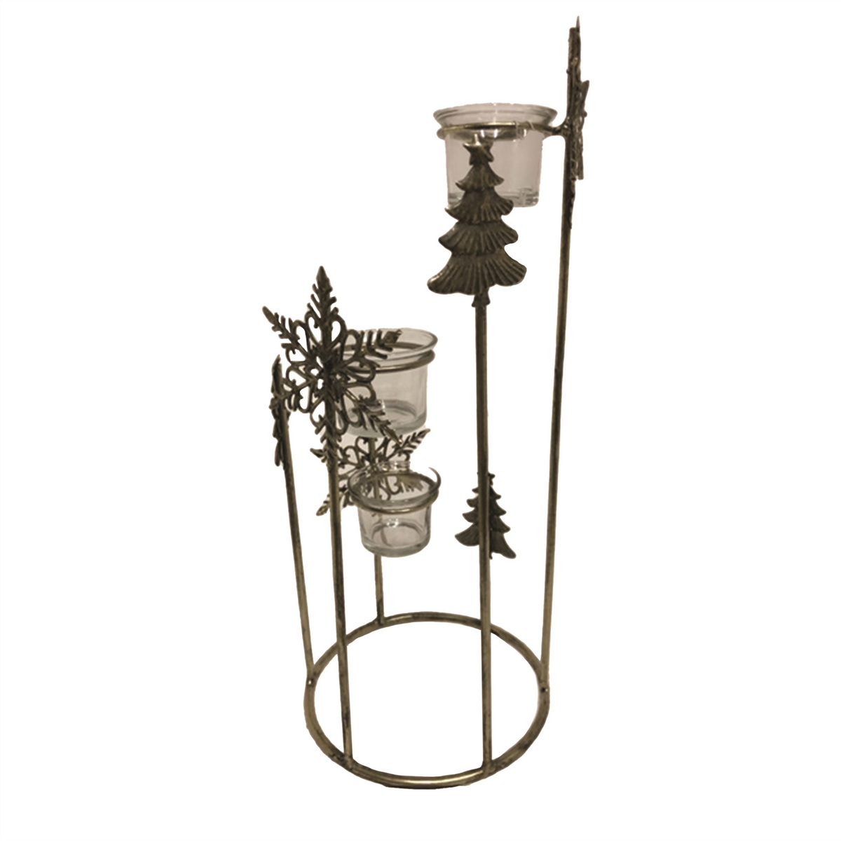 Triple Votive Holder 6.5"D x 15.75"H Iron -Ship Only