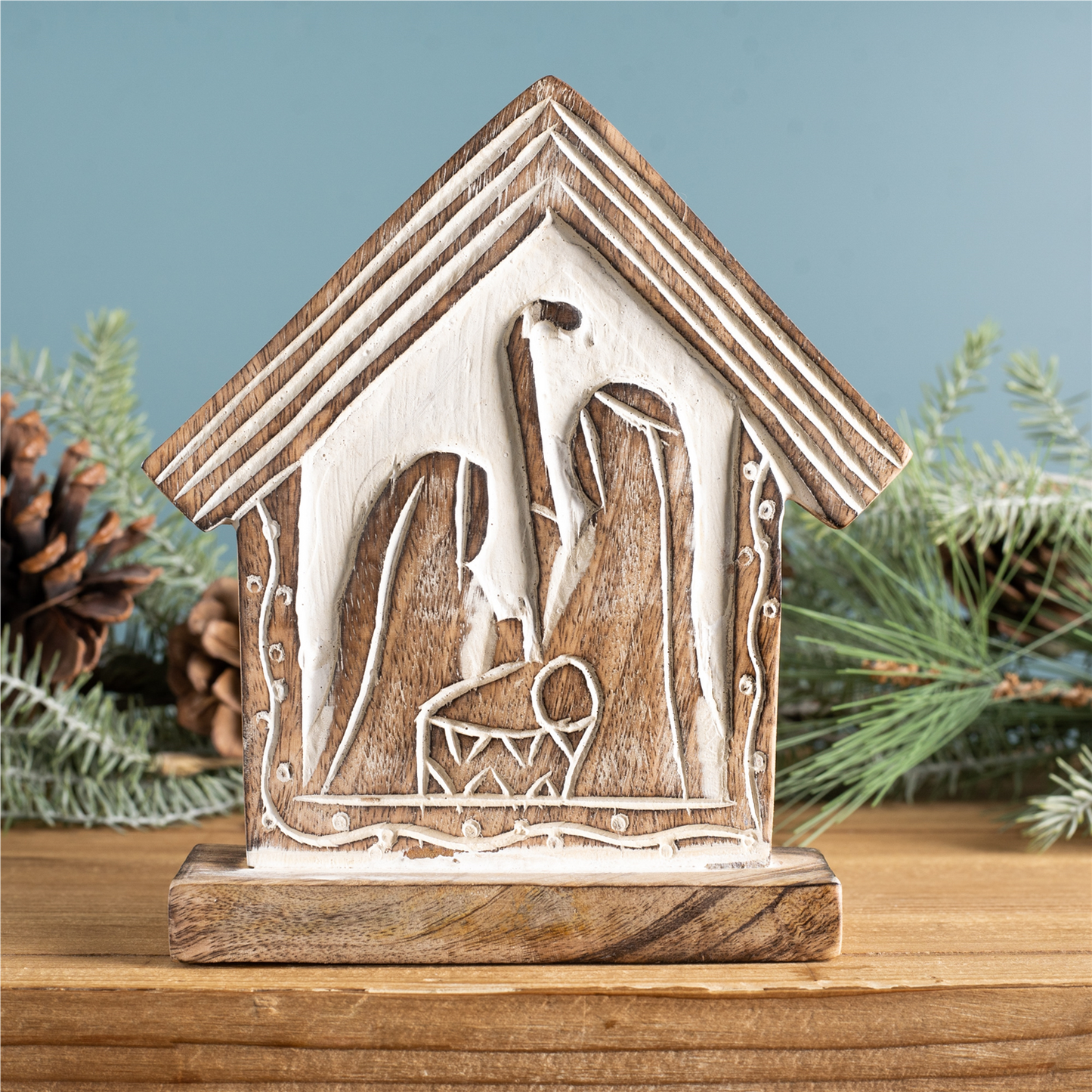 Holy Family (Set of 2) 6.5"L X 7.25"H MDF -Ship Only