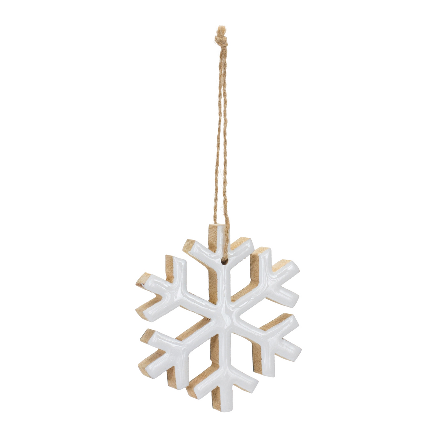 Wood Snowflake Ornament (Set of 12) -Ship Only