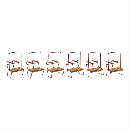 Vintage Ski Chair Lift Ornament (Set of 6)