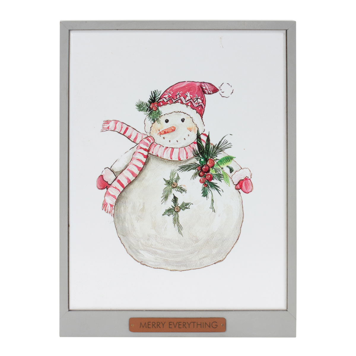 Framed Santa and Snowman Wall Art (Set of 2) -Ship Only