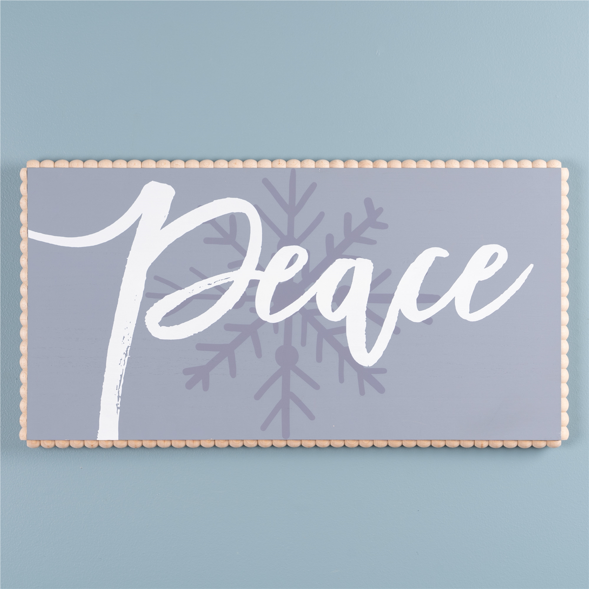 Peace and Snowflake Sign 24"L -Ship Only