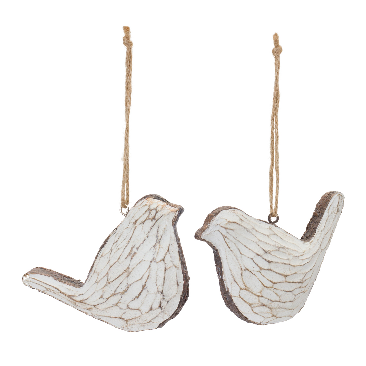 Carved Bird Ornament (Set of 12) -Ship Only