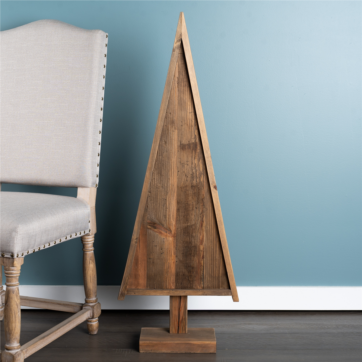 Natural Wood Pine Tree Shape 3.5'H -Ship Only