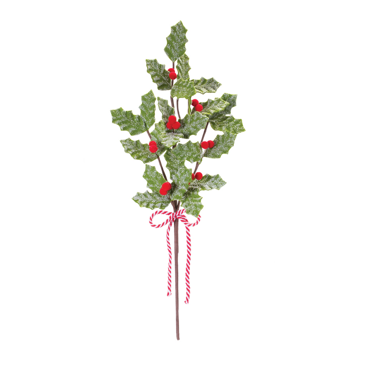 Fabric Holly Berry Spray (Set of 6) -Ship Only