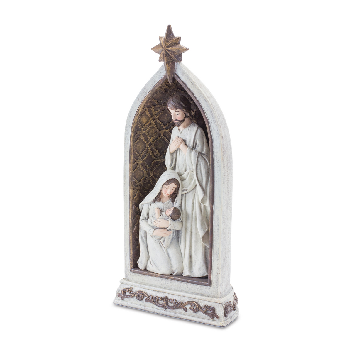 Holy Family in Arch (Set of 2) 12.5”H Resin