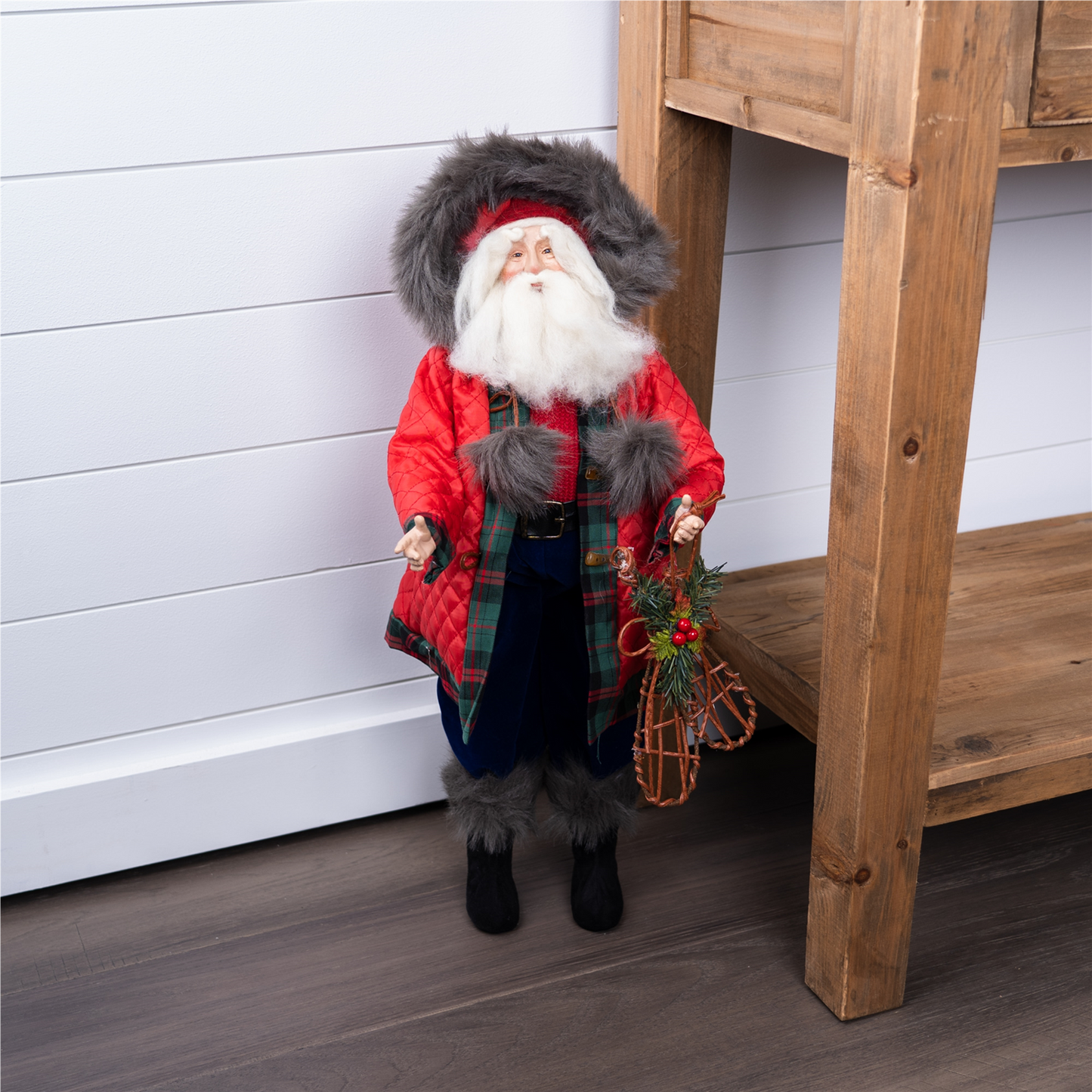 Ski Lodge Santa 24"H -Ship Only