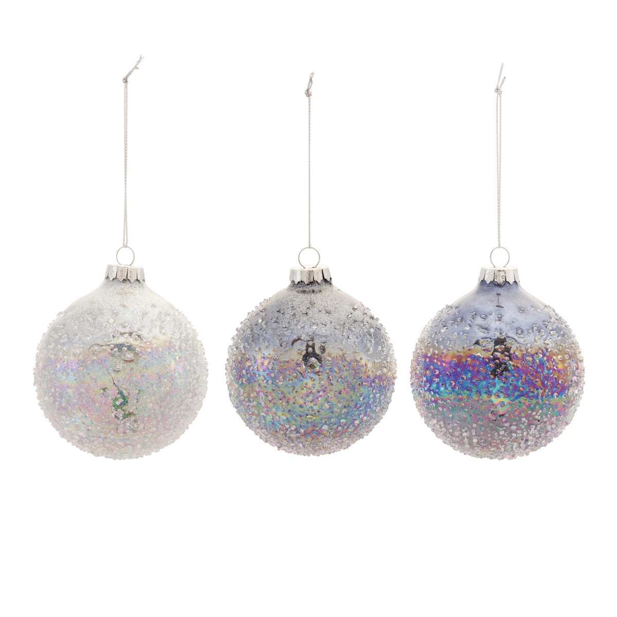 Irredescent Glass Ball Ornament (Set of 12) -Ship Only