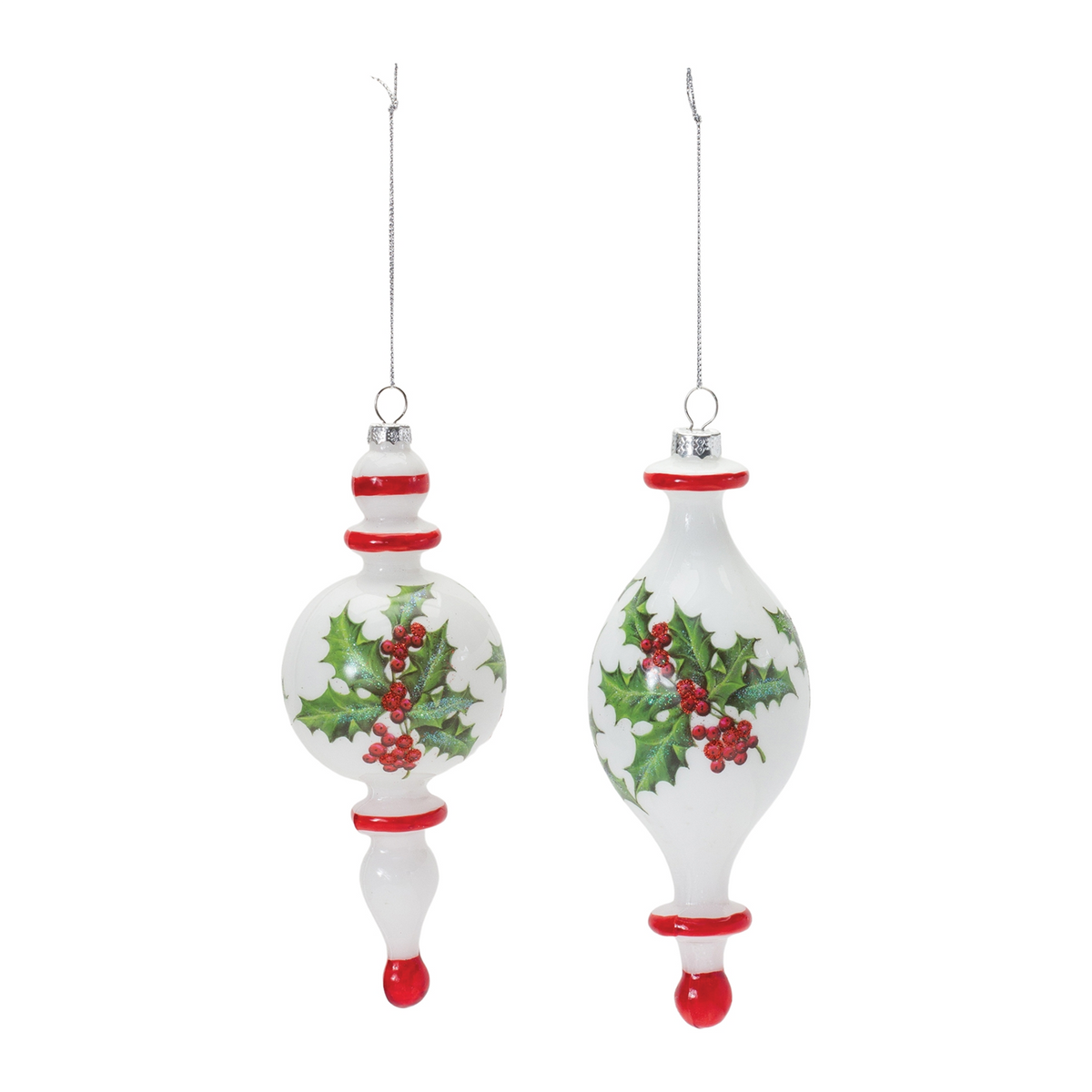 Drop Ornament (Set of 6) 7.75”H Glass -Ship Only