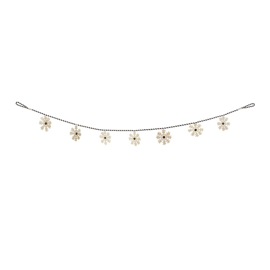 Fabric Snowflake Garland (Set of 2) -Ship Only