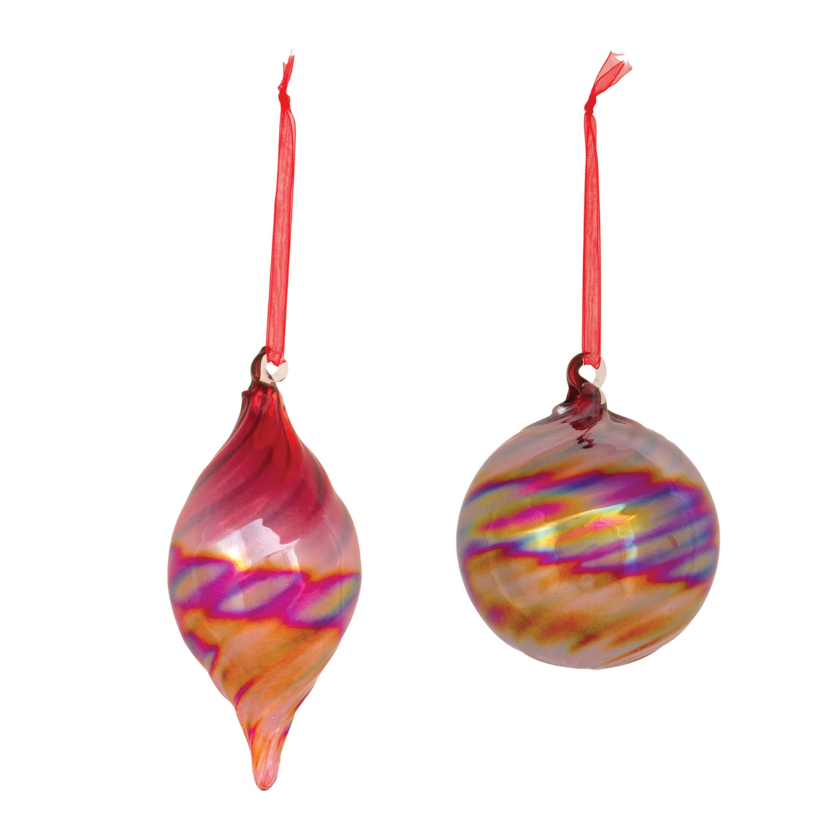 Ornament (Set of 12) 4.25"H, 6"H Glass -Ship Only