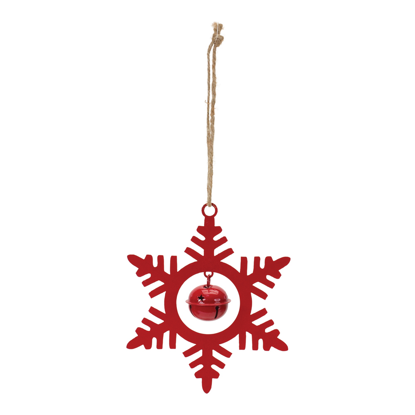 Metal Snowflake with Bell Ornament (Set of 12) -Ship Only