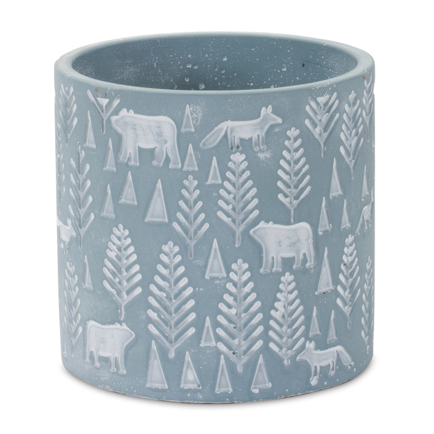 Woodland Winter Stone Planter (Set of 2) -Ship Only