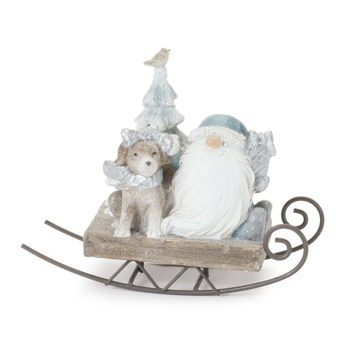 Gnome on Sled Figurine (Set of 2) -Ship Only