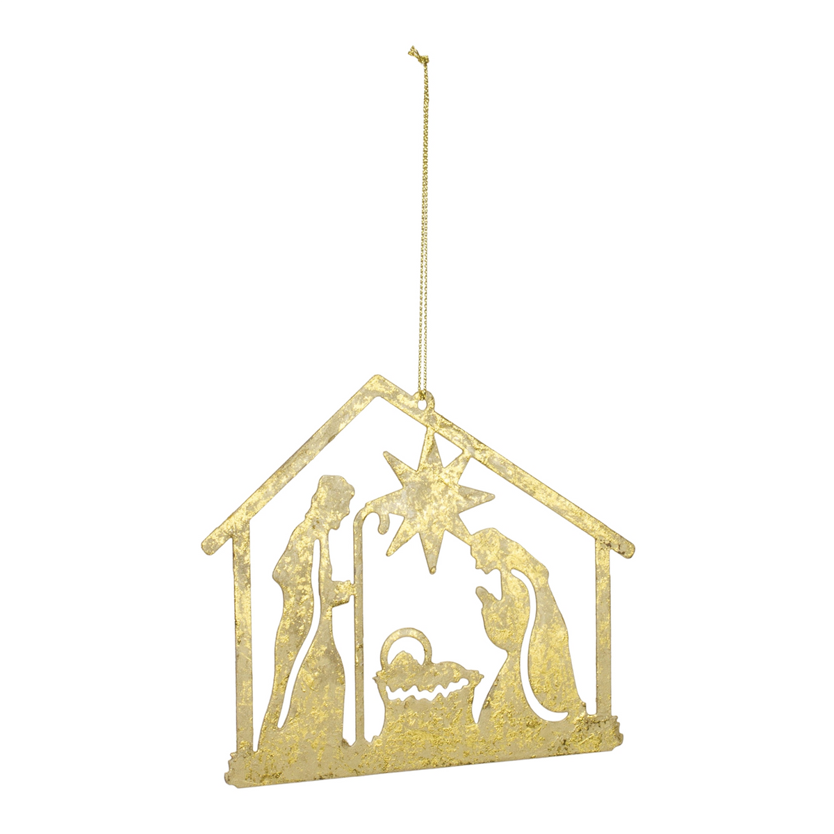 Holy Family Ornament (Set of 12) 4.25”H Metal -Ship Only