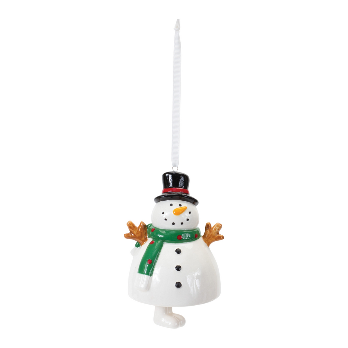 Ceramic Snowman Bell Ornament (Set of 12) -Ship Only