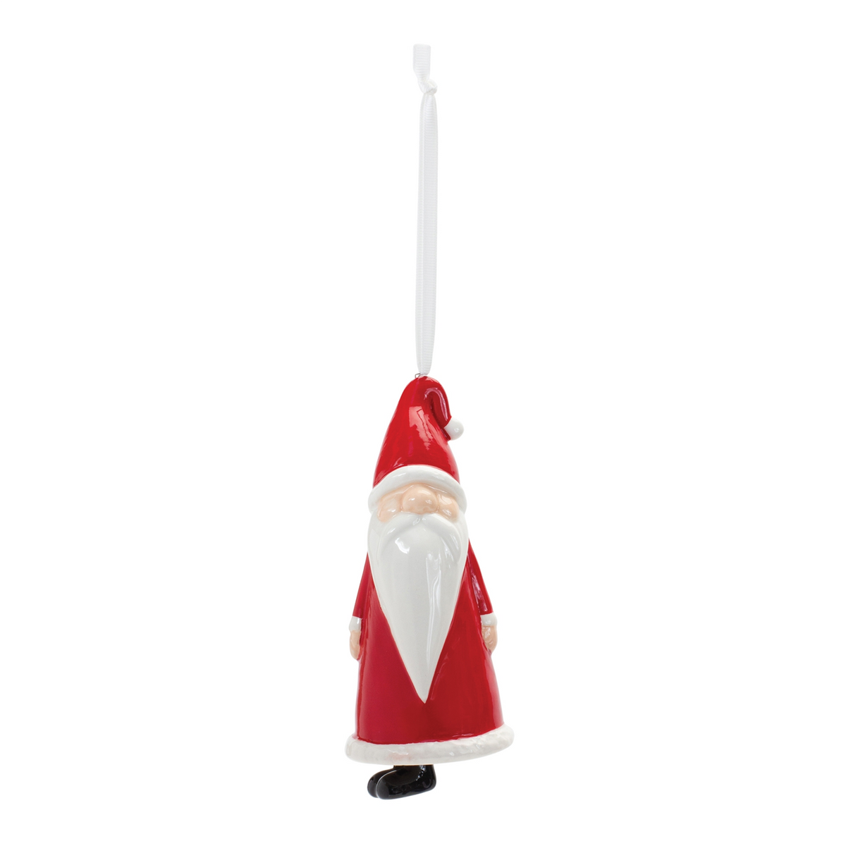 Santa Ornament (Set of 12) 5.75”H Ceramic -Ship Only