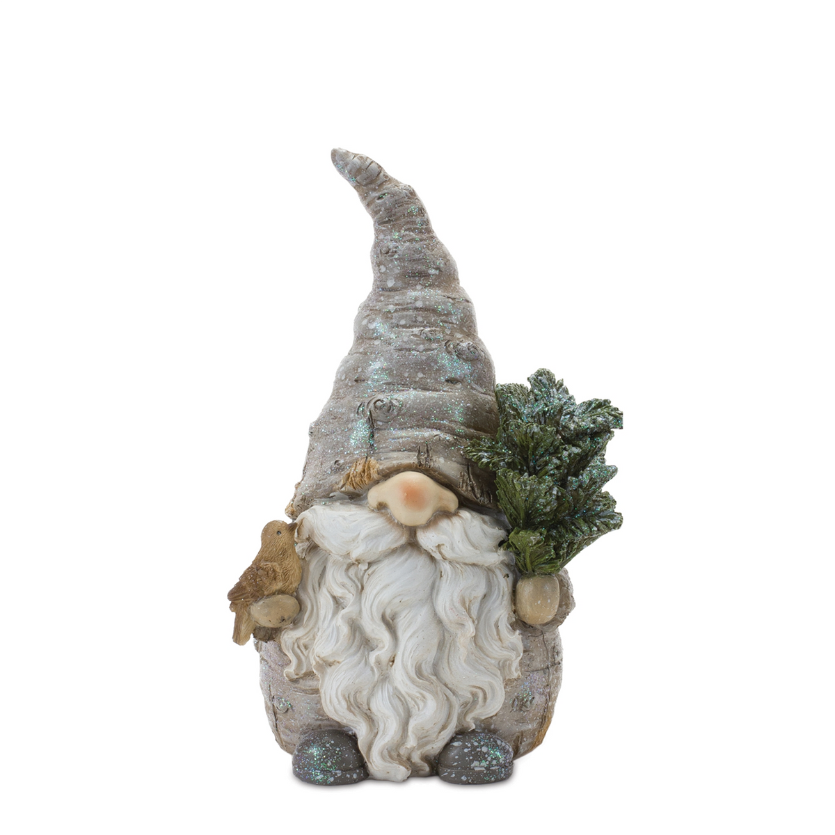 Gnome w/Wreath and Tree (Set of 2) 8.5"H, 9.75"H Resin -Ship Only
