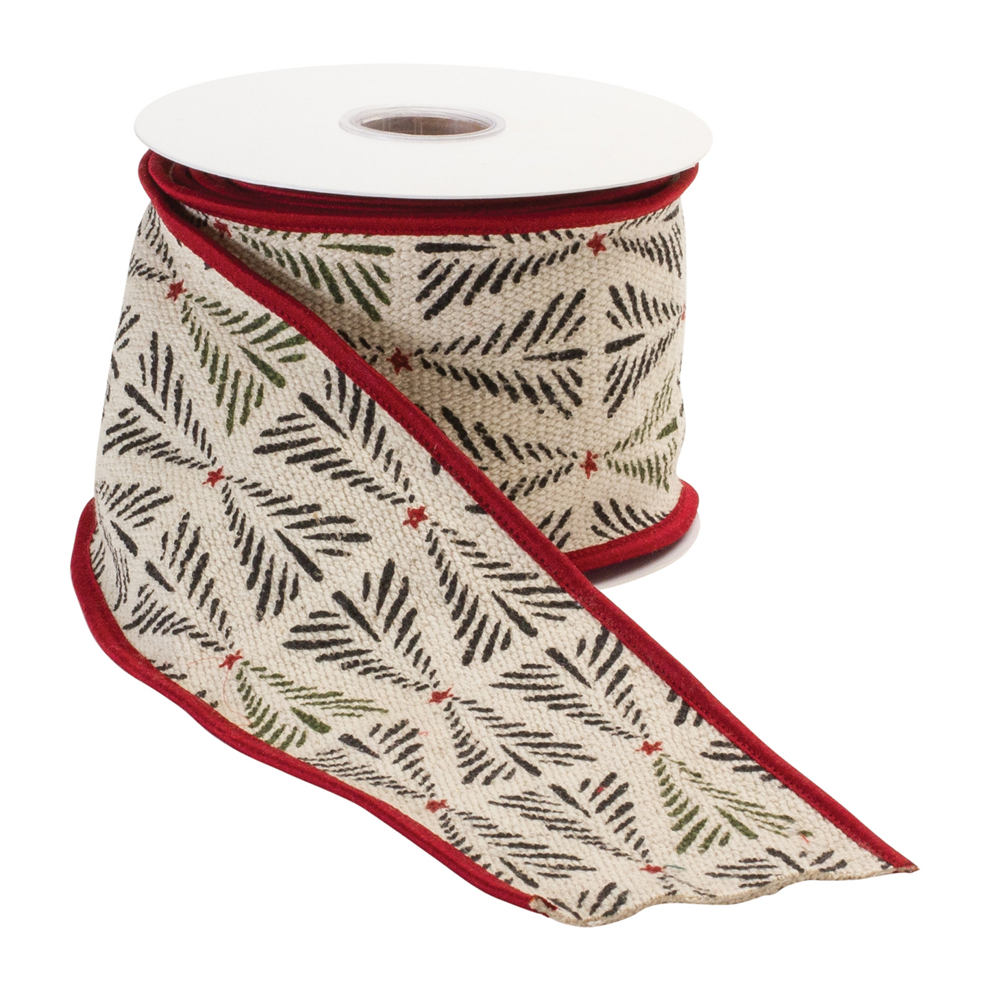 Rustic Holiday Pine Ribbon 4" x 5 yds. -Ship Only