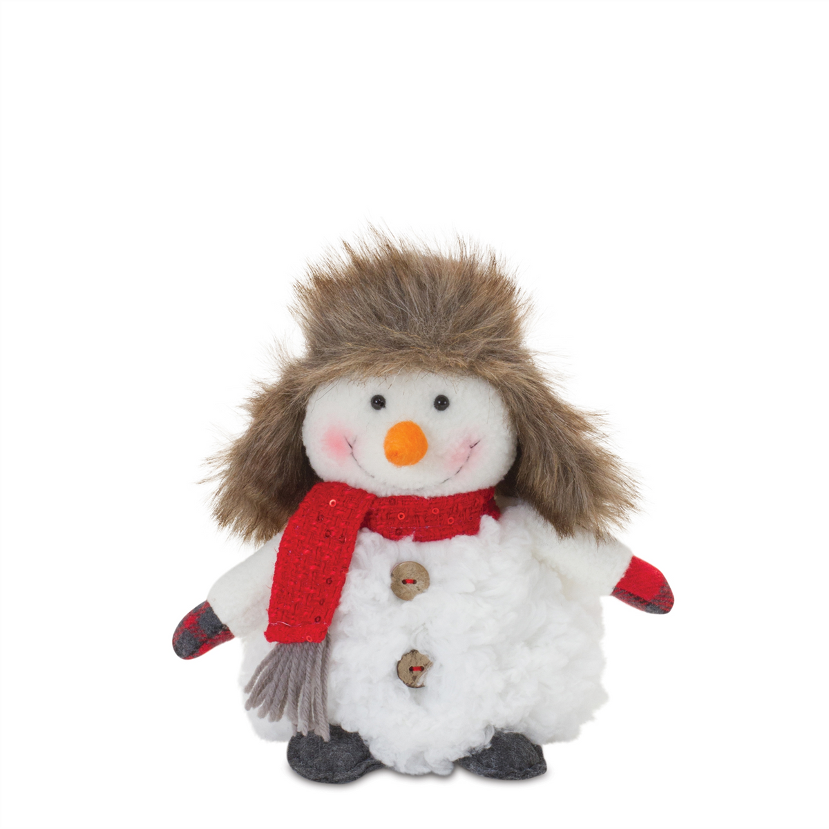 Plush Snowman with Hat and Scarf (Set of 2) -Ship Only