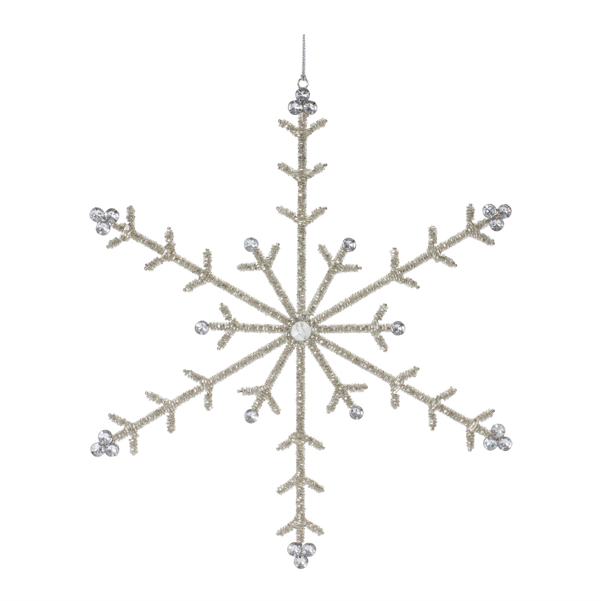 Jeweled Metal Snowflake Ornament (Set of 6) -Ship Only