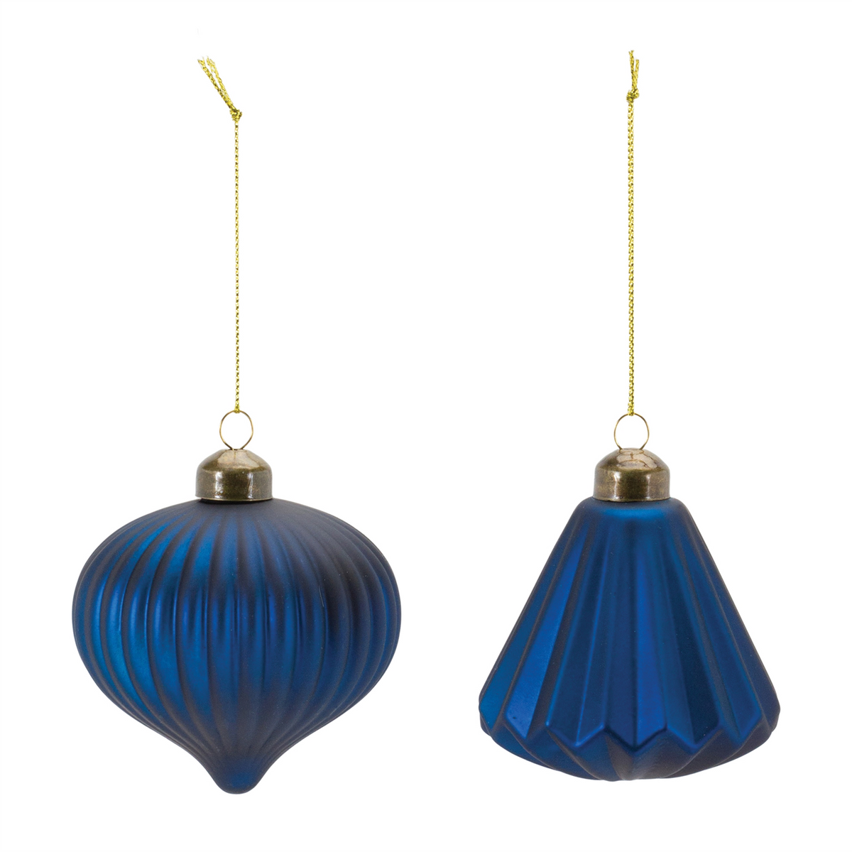 Ribbed Glass Ornament (Set of 12) -Ship Only