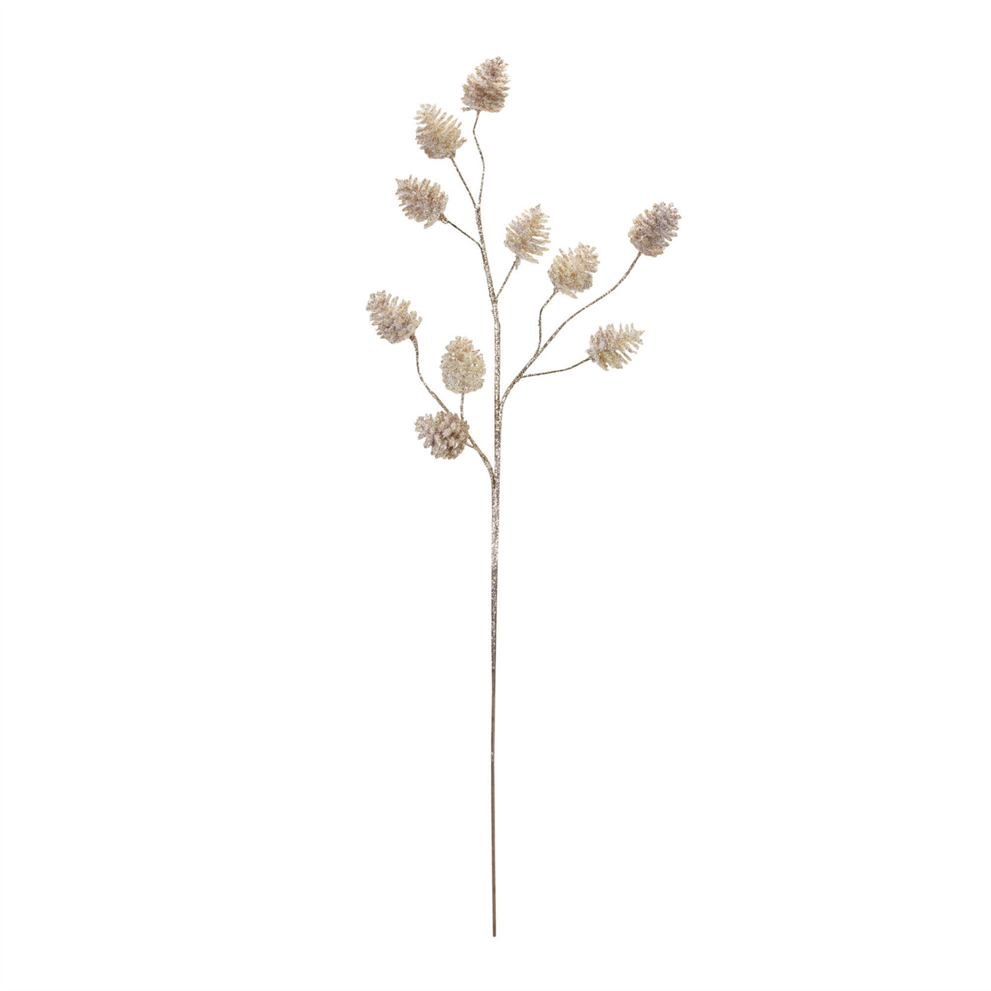 Champagne Pinecone Spray (Set of 6) -Ship Only