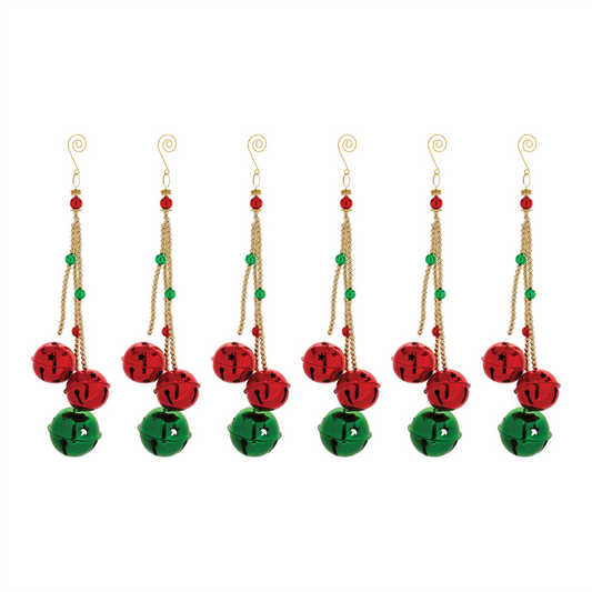 Sleigh Bell Drop Ornament (Set of 6) -Ship Only