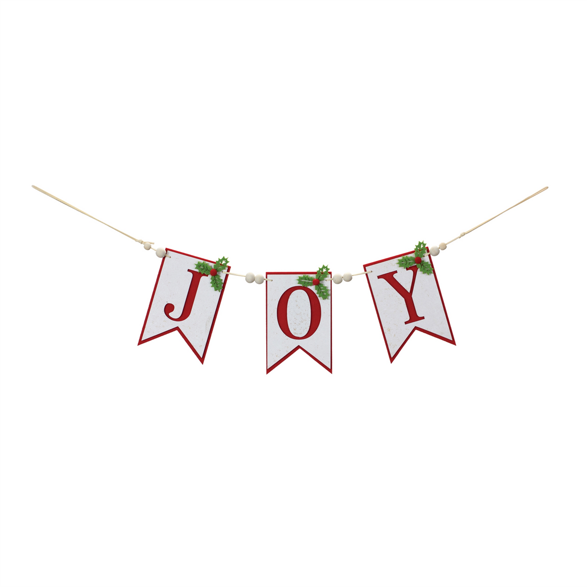 Joy Holiday Banner Garland 21"L -Ship Only