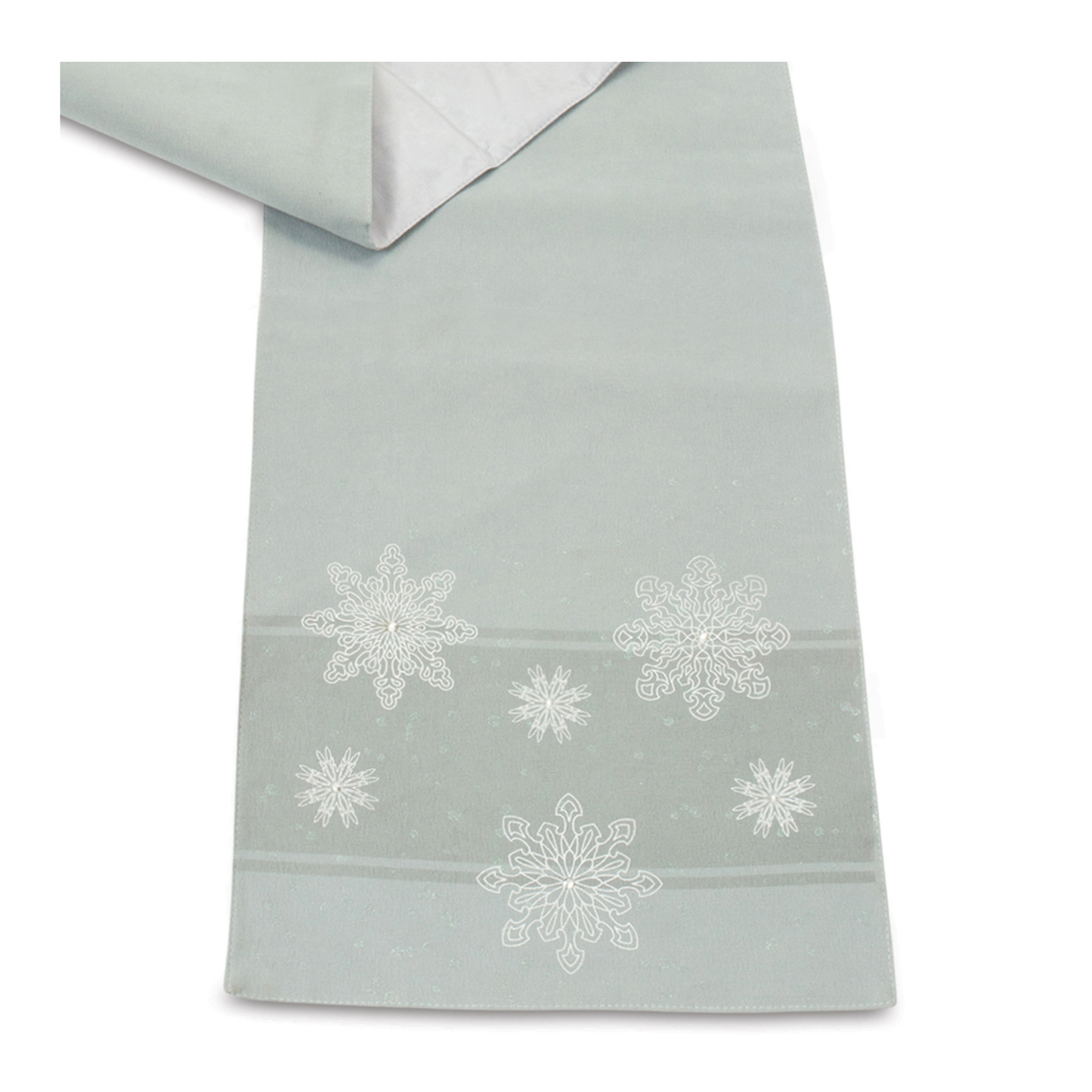 Embroidered Snowflake Table Runner 72"L -Ship Only