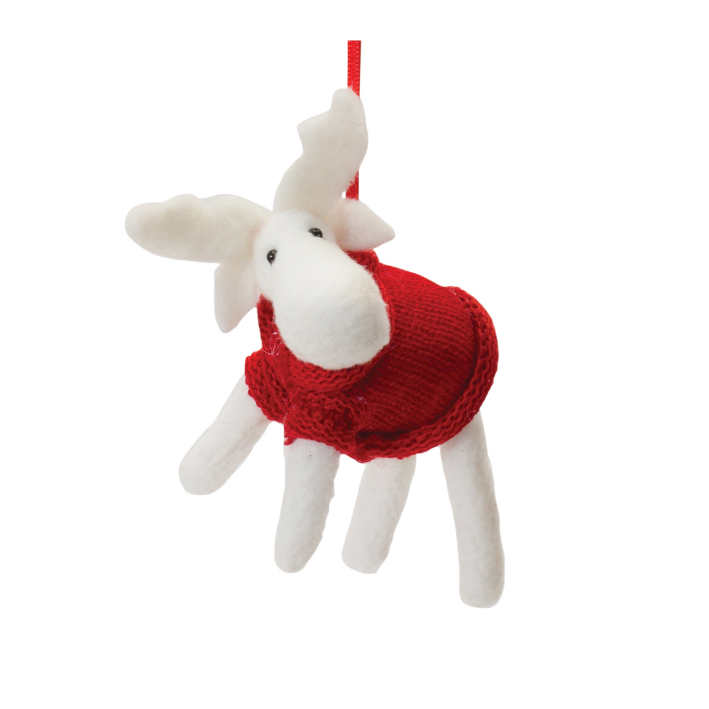 Plush Santa and Moose Ornament (Set of 12) -Ship Only