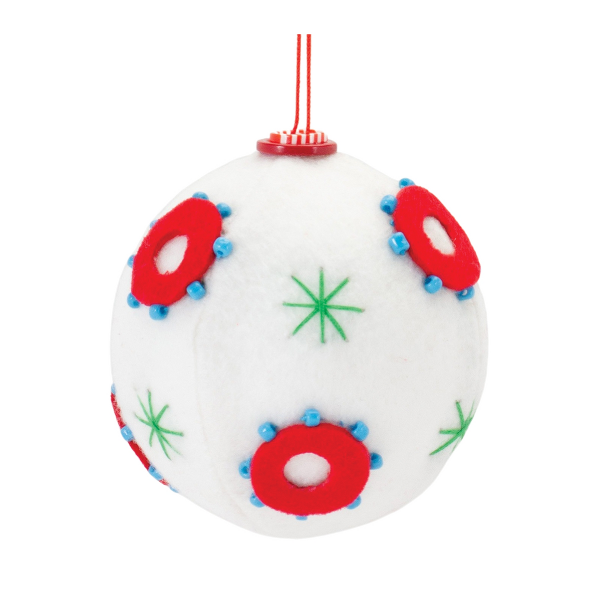 Whimsical Fabric Ball Ornament (Set of 12) -Ship Only