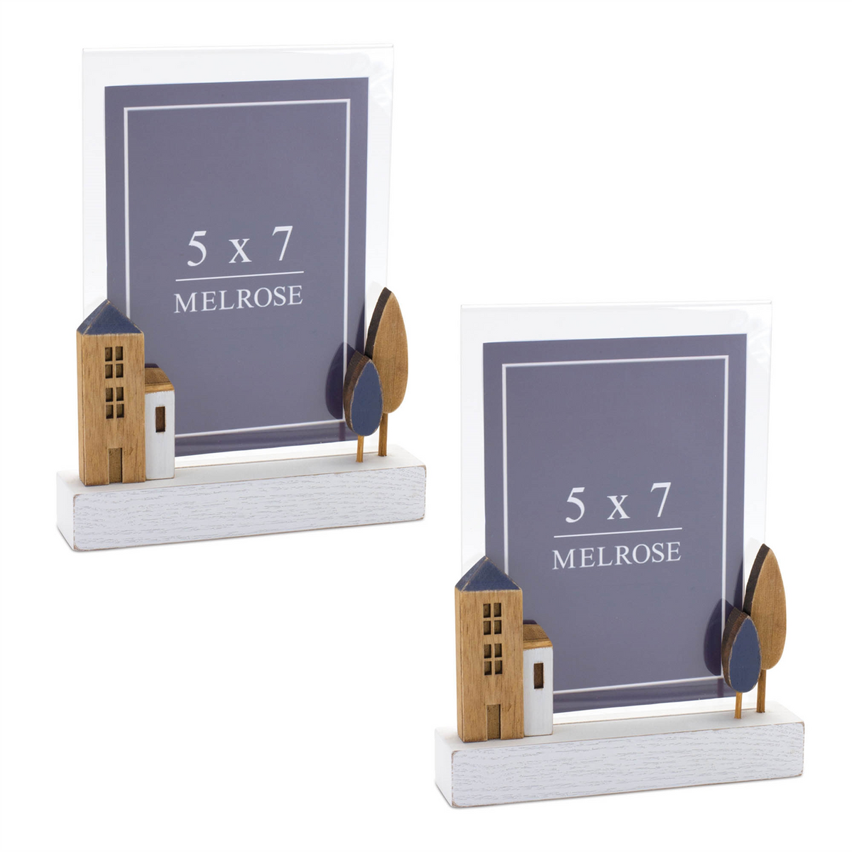 Wood Tabletop Photo Frame (Set of 2) -Ship Only