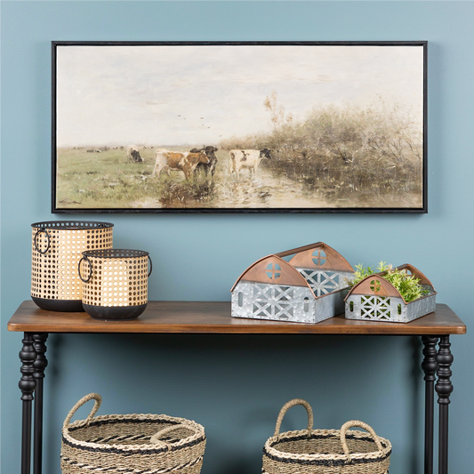 Framed Farm Canvas Wall Art 37.25"L -Ship Only