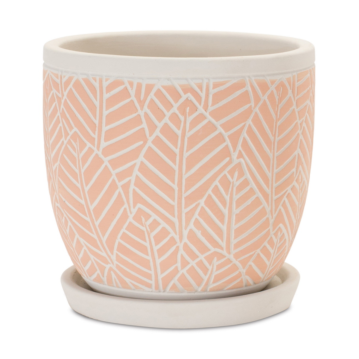 Stone Planter with Plate (Set of 2) -Ship Only