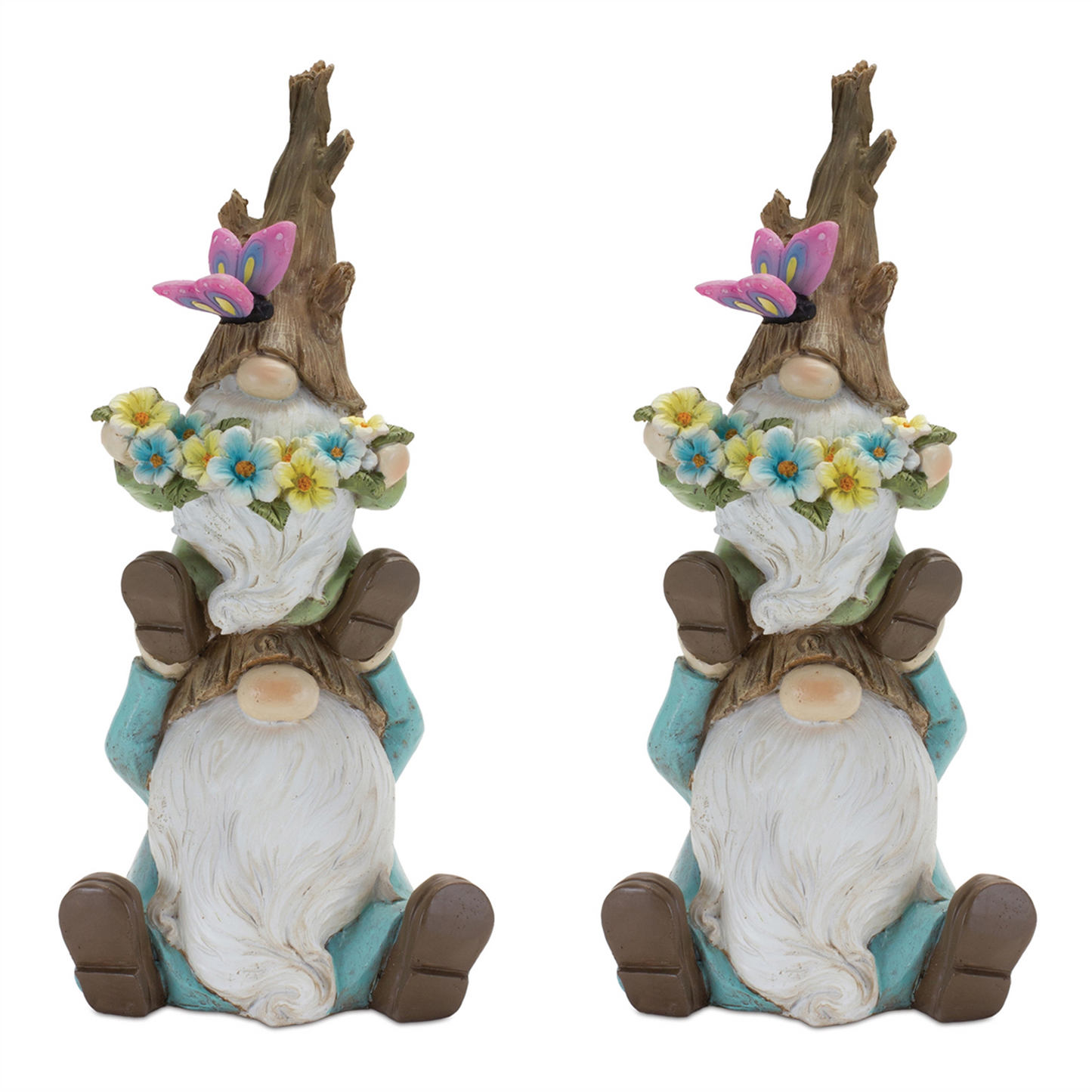 Tree Trunk Gnome Stack (Set of 2) -Ship Only