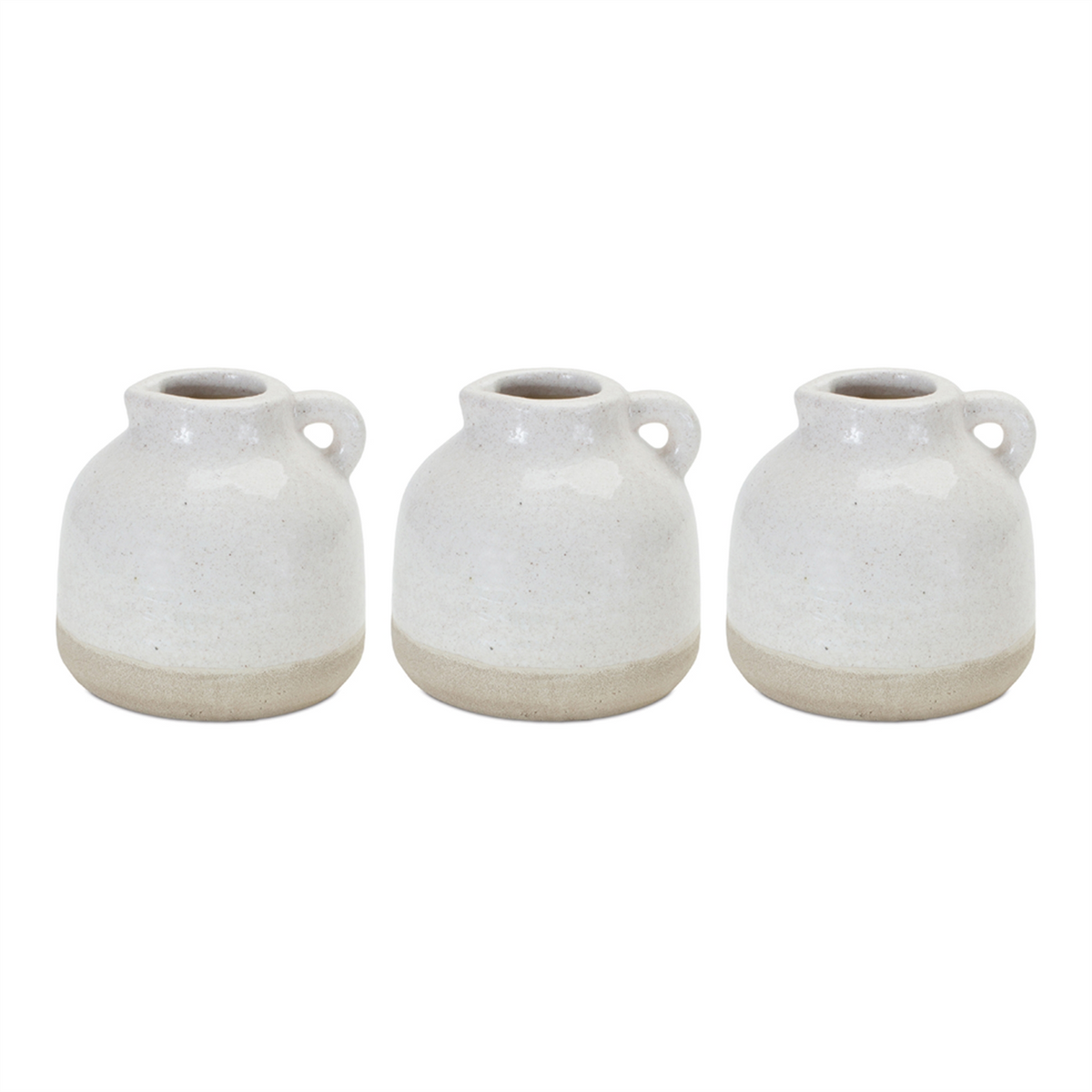 Pitcher Bud Vase (Set of 3) 4.75”H Stoneware -Ship Only