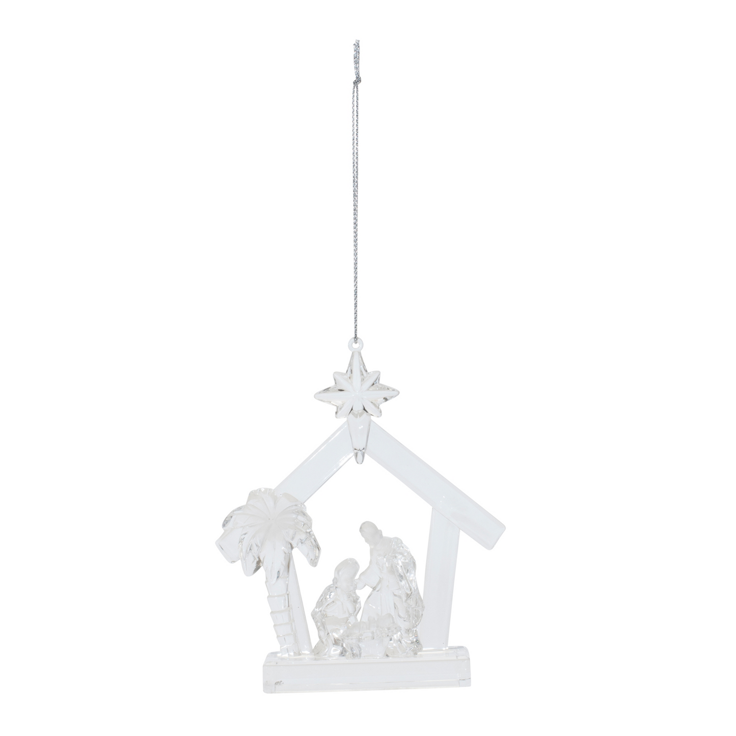 Nativity Ornament (Set of 4) 5”H Acrylic -Ship Only