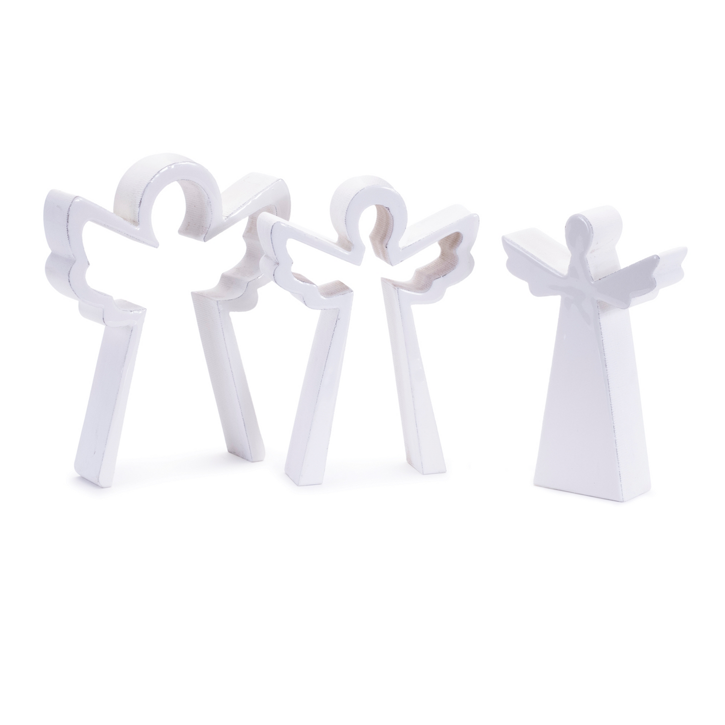 Wood Angel Nesting Display (Set of 2) -Ship Only