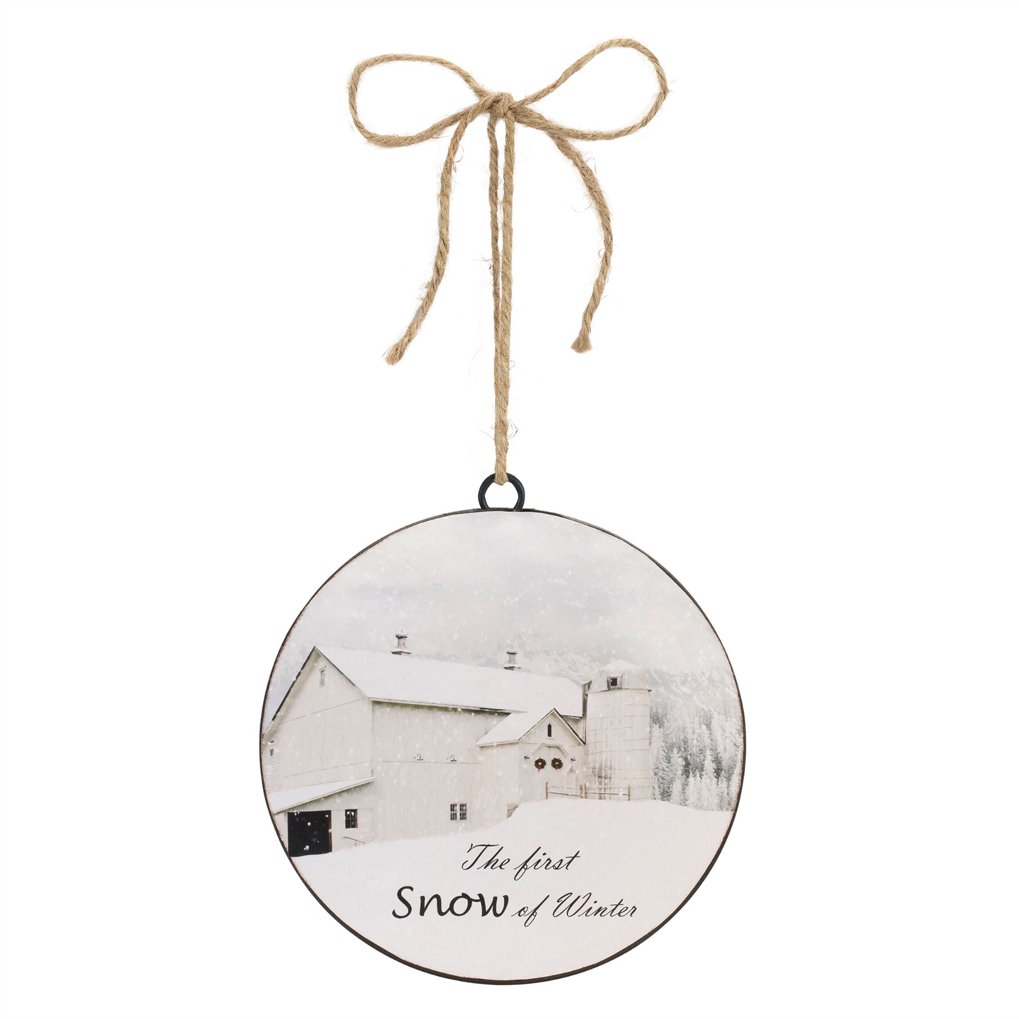 Metal First Snow Disc Ornament (Set of 12) -Ship Only