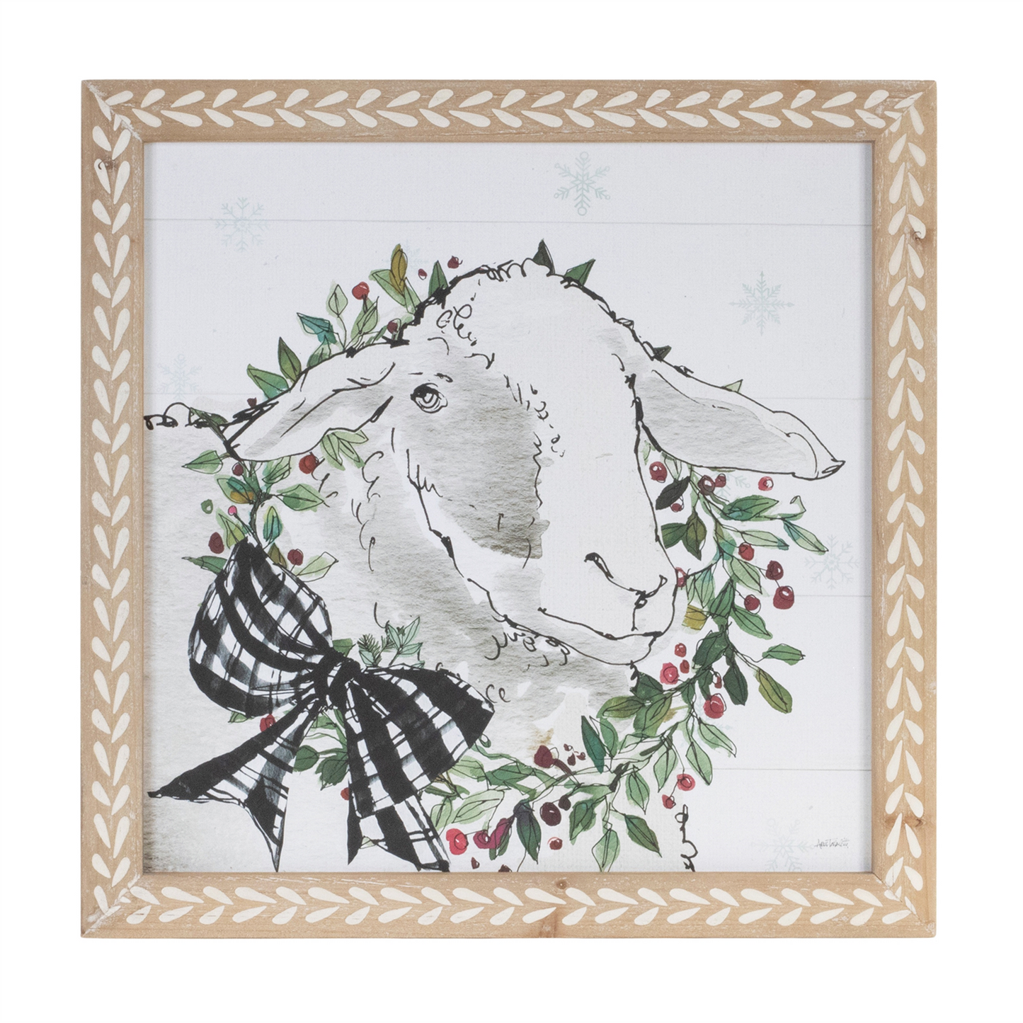 Framed Winter Farm Animal Print (Set of 2) -Ship Only