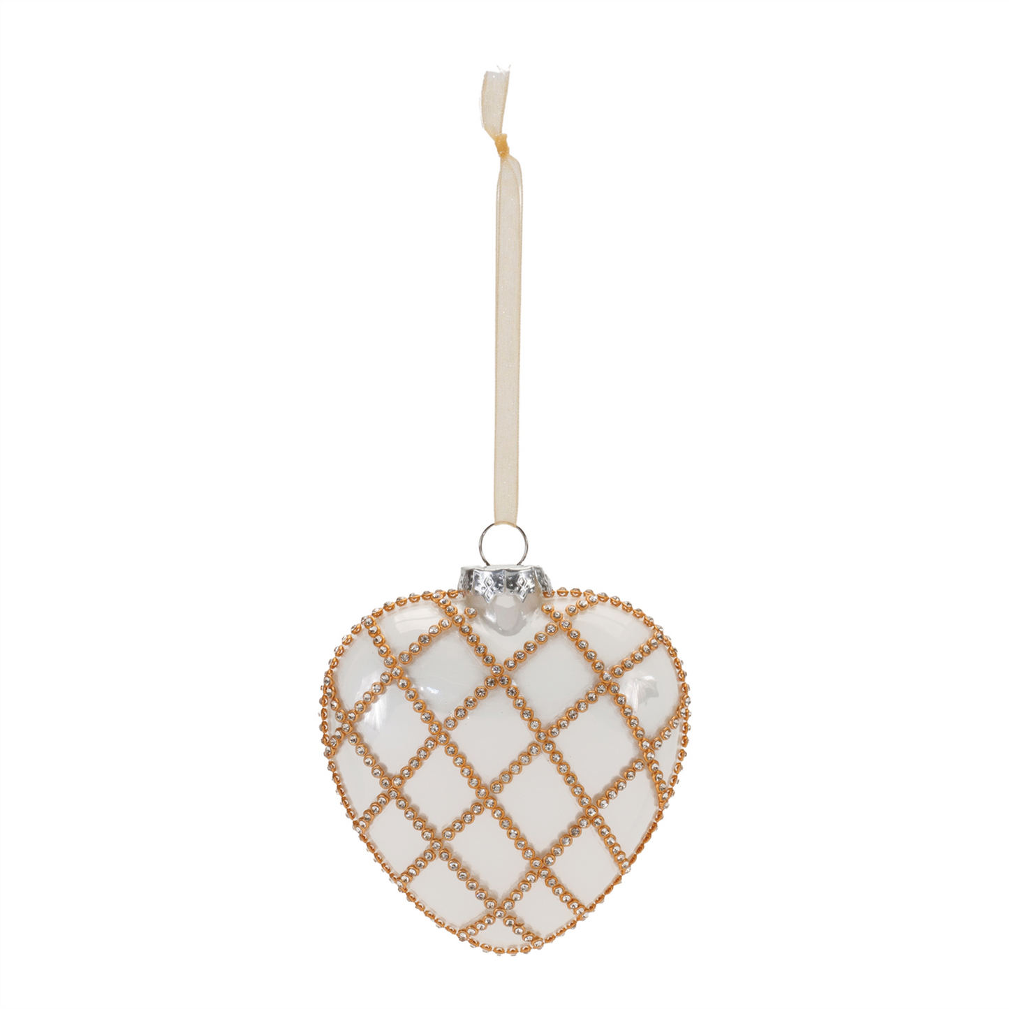 Jeweled Glass Heart Ornament (Set of 12) -Ship Only