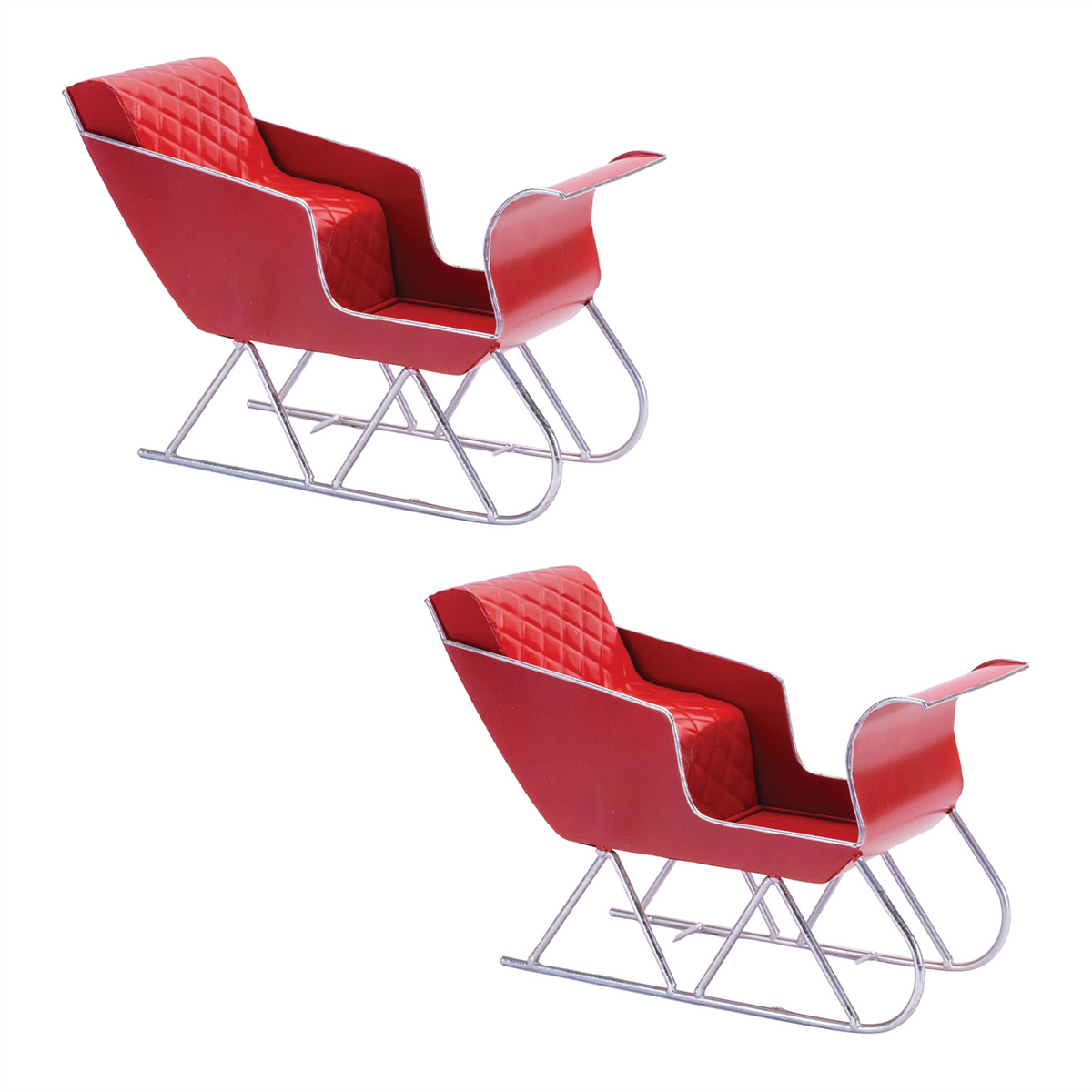 Metal Holiday Sleigh Display (Set of 2) -Ship Only