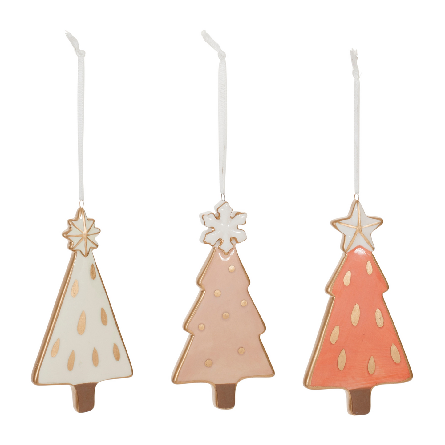 Ceramic Pine Tree Ornament (Set of 6) -Ship Only
