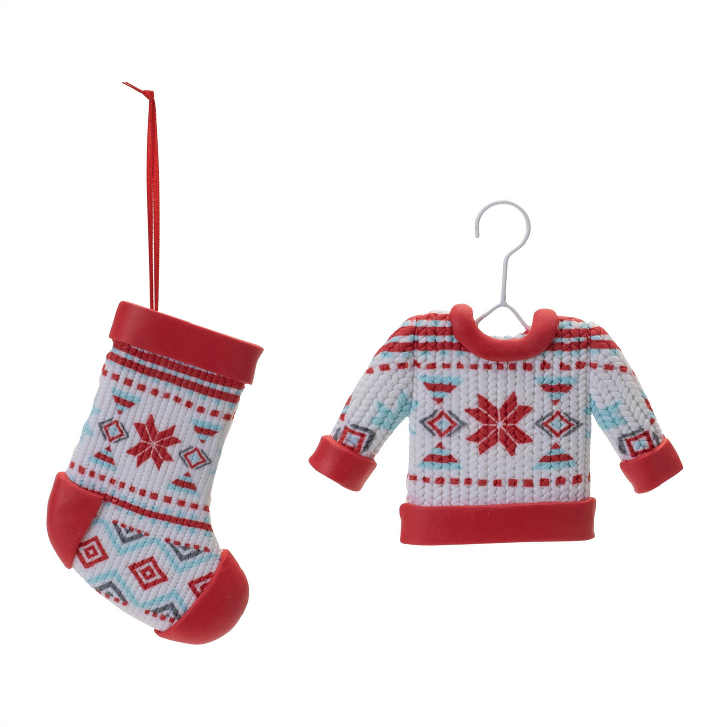Nordic Stocking and Sweater Ornament (Set of 12) -Ship Only