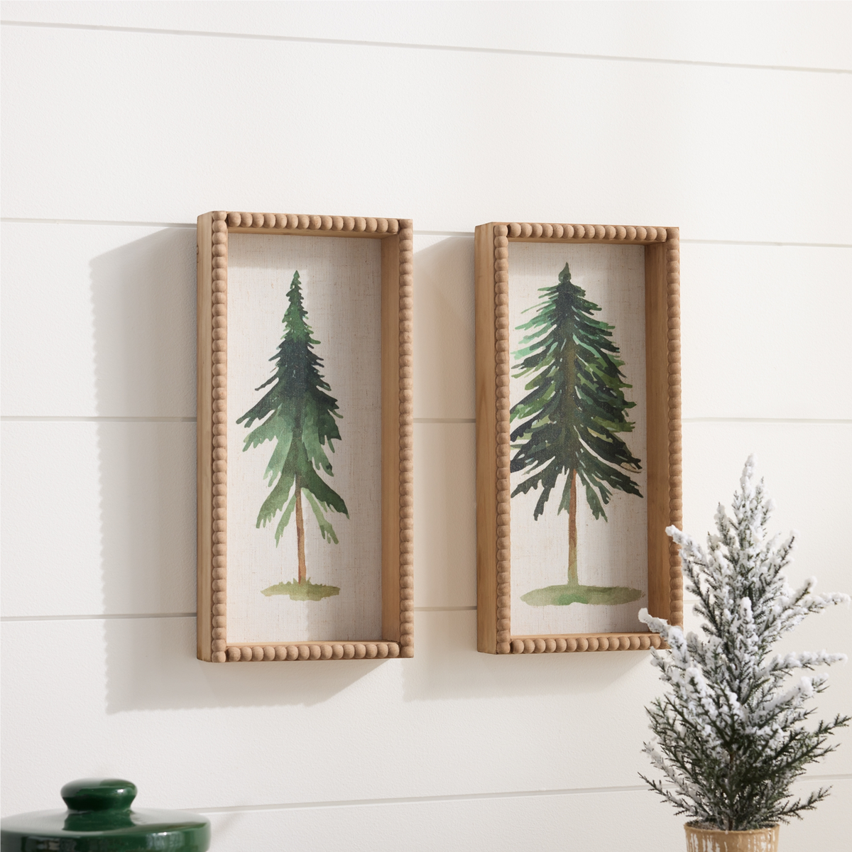 Tree Plaque (Set of 2) 7.5"L x 15.75"H MDF/Wood -Ship Only