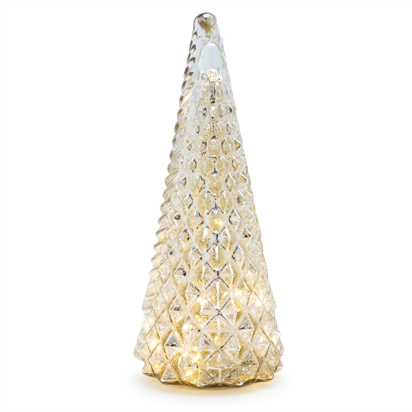 LED Textured Mercury Glass Tree (Set of 3) -Ship Only