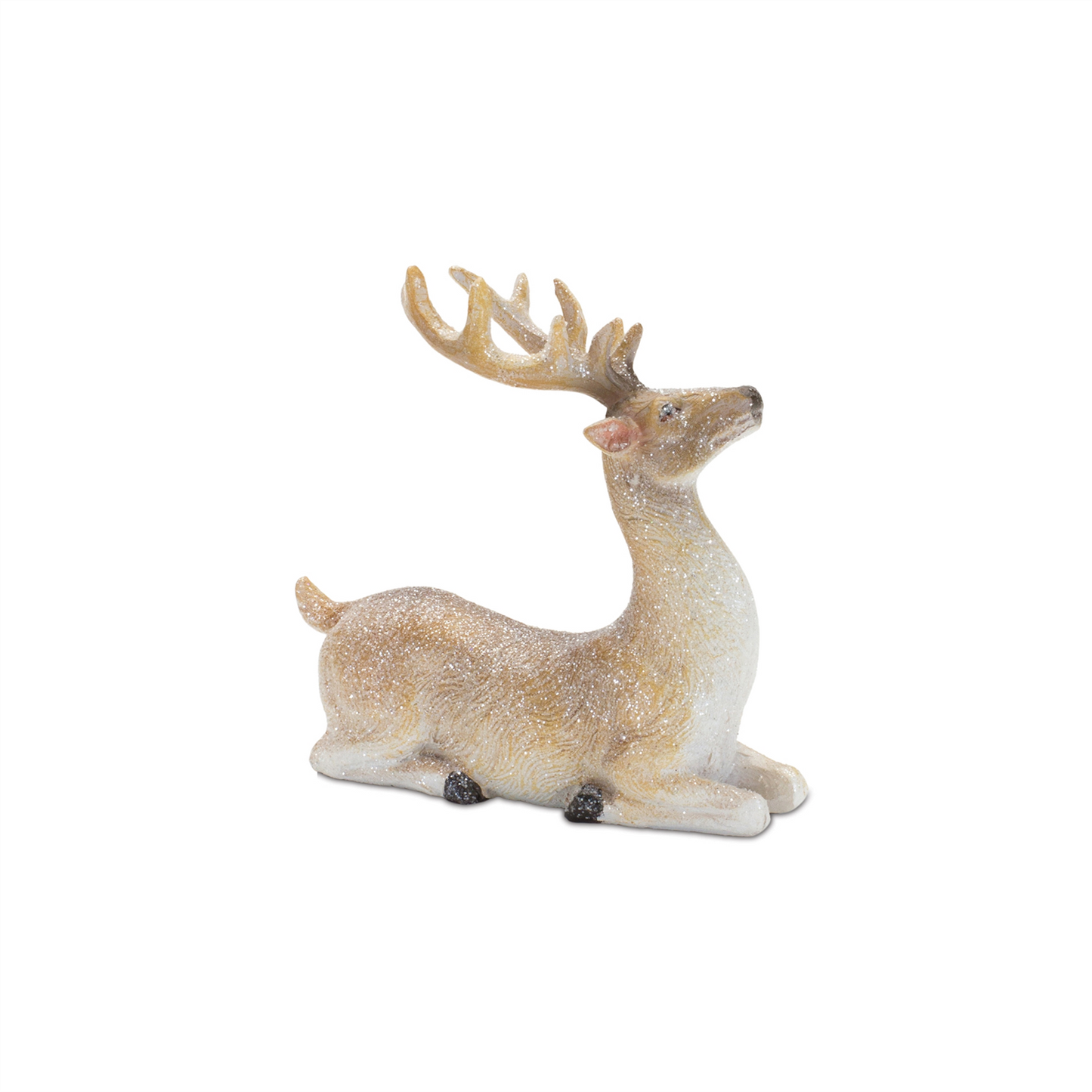 Mini Glittered Holiday Deer Figurine (Set of 6) -Ship Only